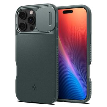 iPhone 16 Pro Spigen Optik Armor Mag Skal - Abyss grön