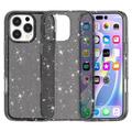 iPhone 16 Pro Stylish Glitter Series Hybrid Skal - Svart