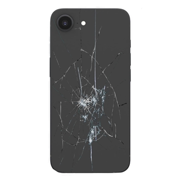 iPhone 16e Bakskal Reparation - Endast Glas - Svart