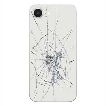 iPhone 16e Bakskal Reparation - Endast Glas - Vit