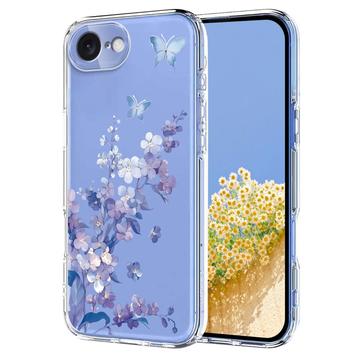 iPhone 16e Blommigt TPU-skal - Lila