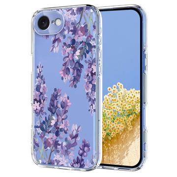 iPhone 16e Blommigt TPU-skal - Blåregn