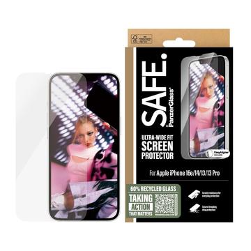 iPhone 16e/14/13/13 Pro PanzerGlass Safe Ultra-Wide Fit skärmskydd av härdat glas - 9H - Klar