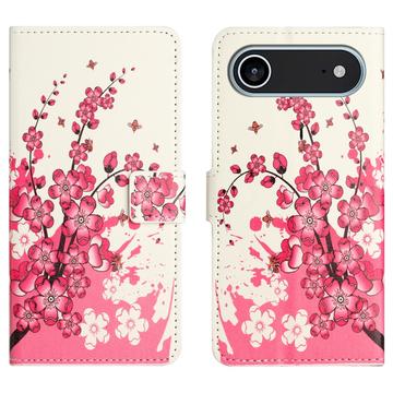 iPhone Air Style Series Plånboksfodral - Rosa Blommor