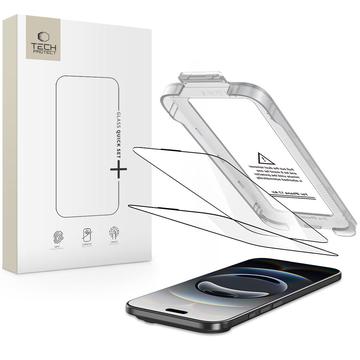 iPhone Air Tech-Protect Quick Set+ 2-pack skärmskydd av härdat glas - Klar