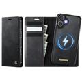 iPhone 17 Caseme C49 2-i-1 avtagbart plånboksfodral - MagSafe-kompatibelt, RFID - Svart
