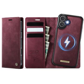 iPhone 17 Caseme C49 2-i-1 avtagbart plånboksfodral - MagSafe-kompatibelt, RFID - Röd