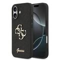 iPhone 17 Guess Fixed Glitter 4G Metal Logo Skal - Svart