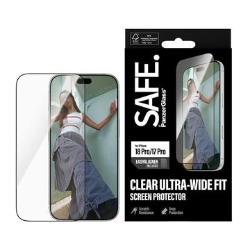 iPhone 17 Pro/18 Pro PanzerGlass Safe Ultra-Wide Fit skärmskydd av härdat glas