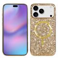 iPhone 17 Pro Galvaniserat Glitter Skal - MagSafe-kompatibelt - Guld