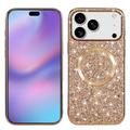 iPhone 17 Pro Galvaniserat Glitter Skal - MagSafe-kompatibelt - Roséguld