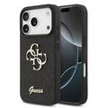 iPhone 17 Pro Guess Fixed Glitter 4G Metal Logo Skal - Svart