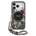 iPhone 17 Pro Guess IML Flowers-skal med pärlband