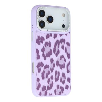 iPhone 17 Pro Jaucase leopardmönstrat magnetiskt hybridskal - Lila