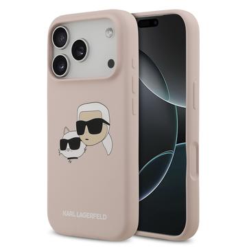 iPhone 17 Pro Karl Lagerfeld Double Heads MagSafe-skal i flytande silikon