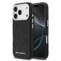 iPhone 17 Pro Karl Lagerfeld Grained Repeated Logo MagSafe-Skal - Svart