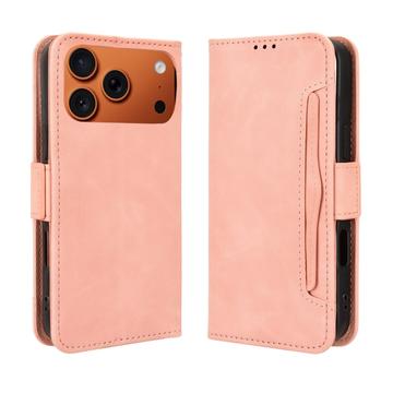 iPhone 17 Pro Max Korthållare plånboksfodral - Rosa