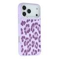 iPhone 17 Pro Max Jaucase leopardmönstrat magnetiskt hybridskal - Lila
