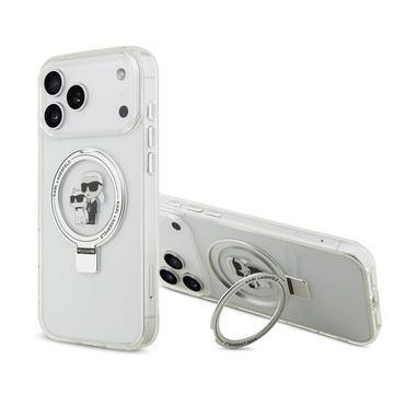 iPhone 17 Pro Max Karl Lagerfeld Ringstand Karl & Choupette Mag fodral - Vit