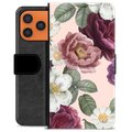 iPhone 17 Pro Max Premium Plånboksfodral - Romantiska Blommor