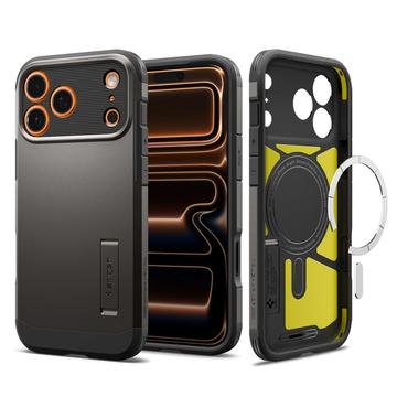 iPhone 17 Pro Max Spigen Tough Armor T Mag Skal - Pistolmetall