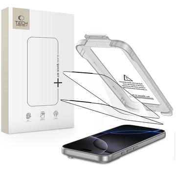iPhone 17 Pro Max Tech-Protect Quick Set+ 2-pack skärmskydd av härdat glas - Klar