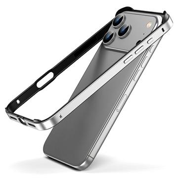 iPhone 17 Pro metallstötfångare med förhöjda kanter - Silver