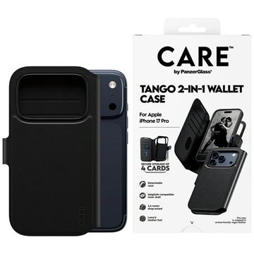 iPhone 17 Pro PanzerGlass Care Tango 2-i-1 plånboksfodral - MagSafe-kompatibelt - Svart