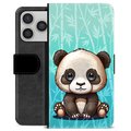iPhone 17 Pro Premium Plånboksfodral - Panda