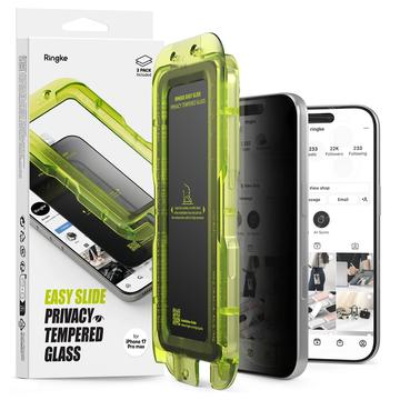 iPhone 17 Pro Ringke Easy Slide Privacy Skärmskydd i härdat glas - 2 st.