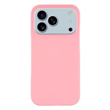 iPhone 17 Pro Gummerat Plastskal - Rosa