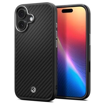 iPhone 17 Spigen Enzo Aramid T Mag-Skal - MagSafe-kompatibelt - Svart / Silver