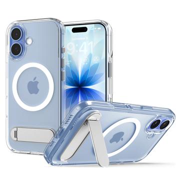 iPhone 17 Spigen Ultra Hybrid S Mag MagSafe-skal med kickstand - Vit / Klar