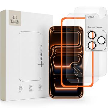 iPhone 18 Pro Max Tech-Protect Easy Set+ skärmskydd av härdat glas