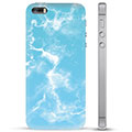 iPhone 5/5S/SE Hybridskal - Blå Marmor