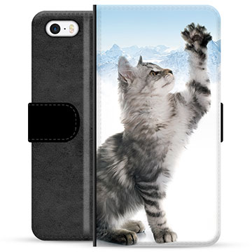 iPhone 5/5S/SE Premium Plånboksfodral - Kat