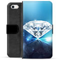 iPhone 5/5S/SE Premium Plånboksfodral - Diamant