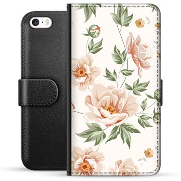 iPhone 5/5S/SE Premium Plånboksfodral - Blommig