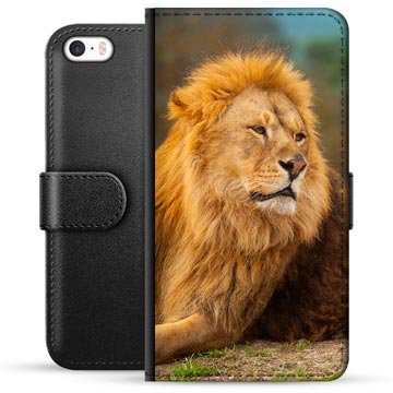 iPhone 5/5S/SE Premium Plånboksfodral - Lejon