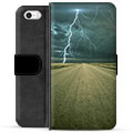 iPhone 5/5S/SE Premium Plånboksfodral - Storm