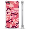 iPhone 5/5S/SE Hybridskal - Rosa Kamouflage