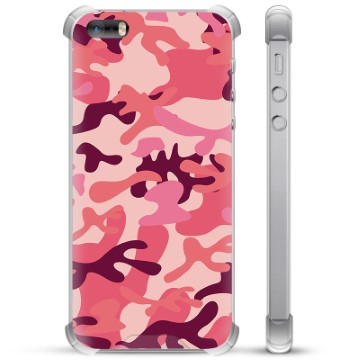 iPhone 5/5S/SE Hybridskal - Rosa Kamouflage