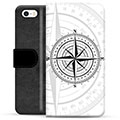 iPhone 5/5S/SE Premium Plånboksfodral - Kompass