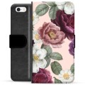 iPhone 5/5S/SE Premium Plånboksfodral - Romantiska Blommor