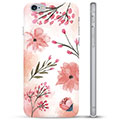 iPhone 6 / 6S TPU-Skal - Rosa Blommor