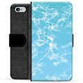 iPhone 6 / 6S Premium Plånboksfodral - Blå Marmor