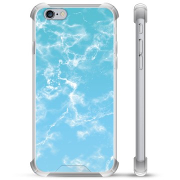 iPhone 6 Plus / 6S Plus Hybridskal - Blå Marmor