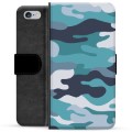 iPhone 6 / 6S Premium Plånboksfodral - Blå Kamouflage