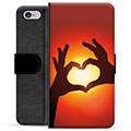 iPhone 6 / 6S Premium Plånboksfodral - Hjärtsiluett