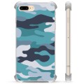 iPhone 7 Plus / iPhone 8 Plus Hybridskal - Blå Kamouflage